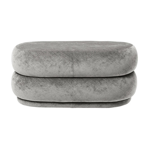 Oval Pouf With 2 Levels